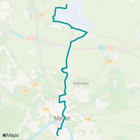 Île-de-France Mobilités Gare de Melun <> André Lenôtre map
