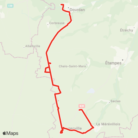 Île-de-France Mobilités Champ de Courses <> La Poste map