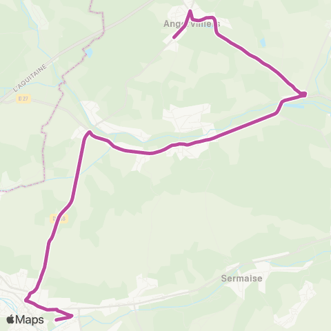 Île-de-France Mobilités Collège Émile Auvray <> Route du Val map