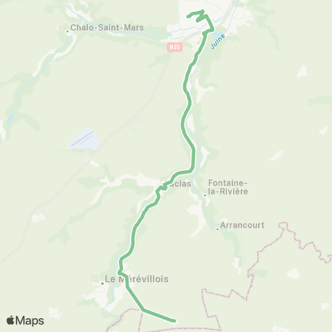 Île-de-France Mobilités Hlm Bas <> Estouches / Église map