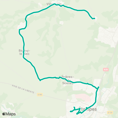 Île-de-France Mobilités Collège de Guinette <> Grande Rue map