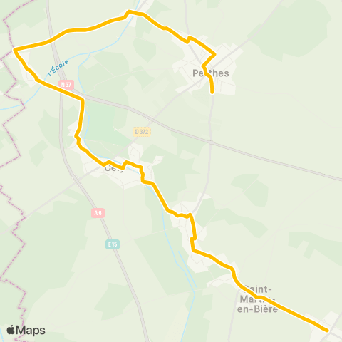 Île-de-France Mobilités Collège de Perthes <> Longues Raies map