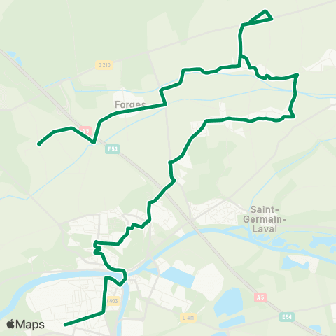 Île-de-France Mobilités Bourg <> Gare de Montereau map