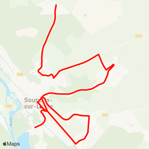 Île-de-France Mobilités Le Coudray <> Gare de Souppes-s/-Loing Dépose map