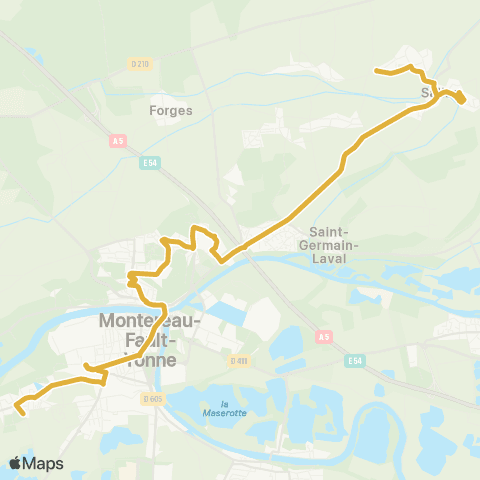 Île-de-France Mobilités Le Rôty <> Lycée Gustave Eiffel map