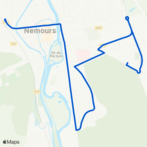 Île-de-France Mobilités Carrefour de l'Europe <> Gare Carnot map