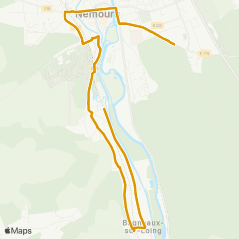 Île-de-France Mobilités Gare Foljuif <> Canal map