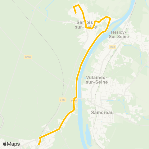Île-de-France Mobilités Gare Routière Quai 4 <> La Brunette map