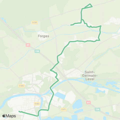 Île-de-France Mobilités La Morelle <> Gare de Montereau map