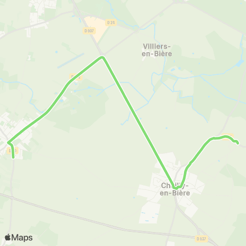 Île-de-France Mobilités Collège de Perthes <> Fay map