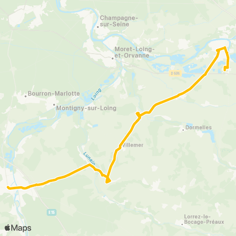 Île-de-France Mobilités Gare Carnot <> Centre Commercial Bréau map