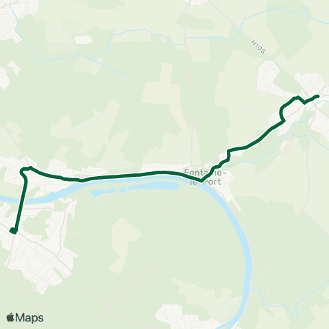Île-de-France Mobilités Rue du Pas du Vau <> Gare de Bois le Roi map