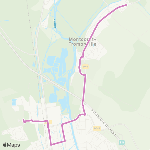 Île-de-France Mobilités Gare Carnot <> L'Étang Sec map