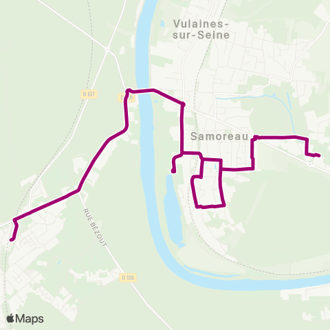 Île-de-France Mobilités ZA Bernache <> Gare Routière Arrivée map