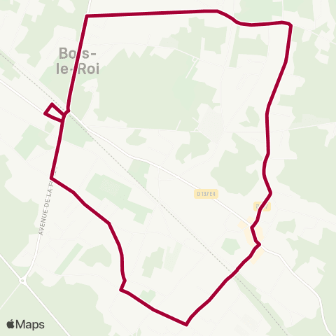Île-de-France Mobilités Gare de Bois le Roi <> Gare de Bois le Roi map