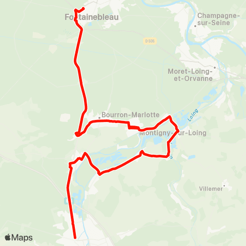 Île-de-France Mobilités François 1er <> Gare Carnot map