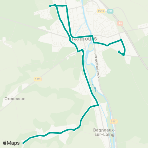 Île-de-France Mobilités Gare Foljuif <> Laveaux map