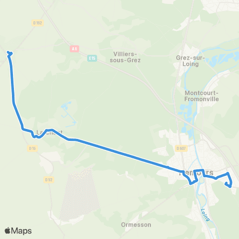 Île-de-France Mobilités Cité Scolaire <> Gare Routière map
