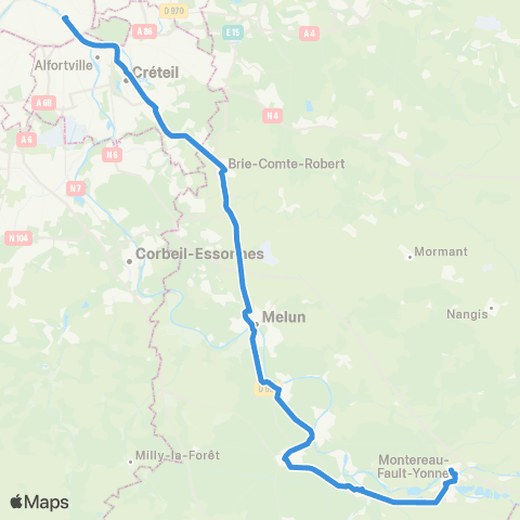 Île-de-France Mobilités Gare de Lyon - Van Gogh <> Av. de Surville map