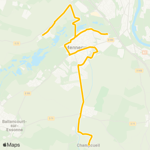 Île-de-France Mobilités Mairie <> Les Rochers map