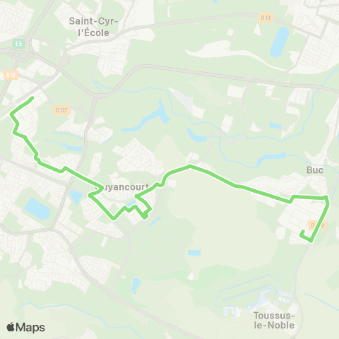 Île-de-France Mobilités Villaroy <> St-Quentin - Gare rout. des Prés - Dépose map