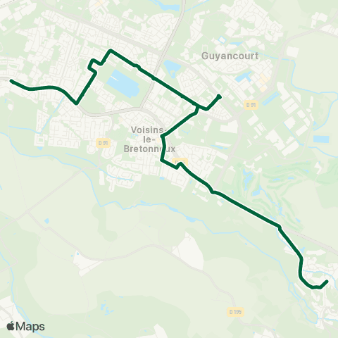 Île-de-France Mobilités Collège Saint-François d'Assise <> Place map