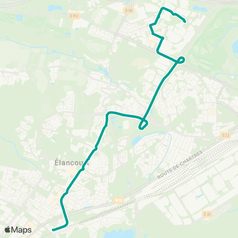 Île-de-France Mobilités La Verrière Gare - Quai d <> Pissaloup map