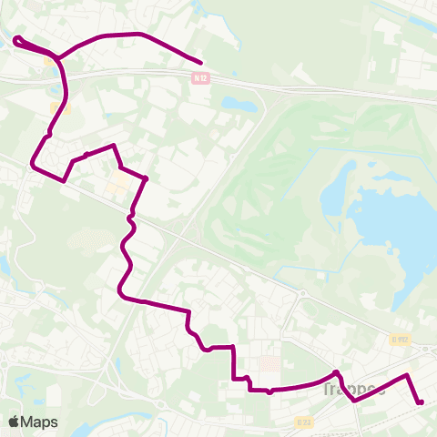 Île-de-France Mobilités La Mare aux Saules <> Trappes Gare map