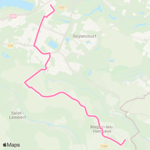 Île-de-France Mobilités Le Buisson <> St-Quentin - Souterrain Quai K map