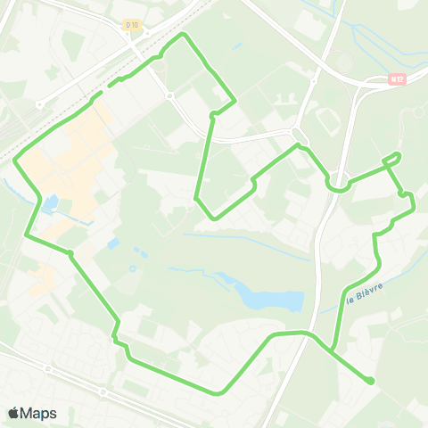Île-de-France Mobilités St-Quentin - Gare <> St-Quentin - Gare rout. des Prés - Dépose map