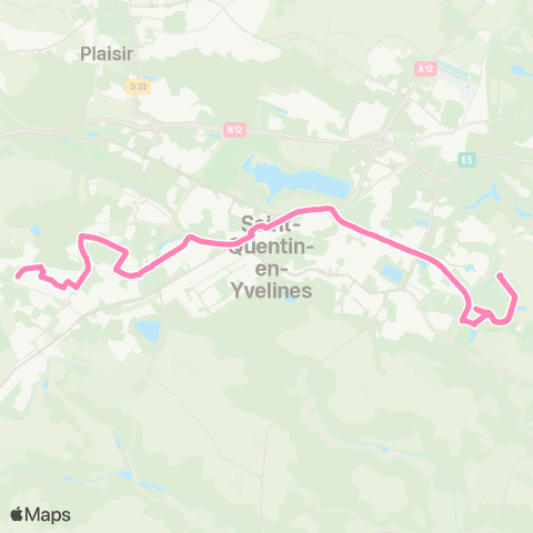 Île-de-France Mobilités Grand'Mare <> Technocentre - Trou Berger map