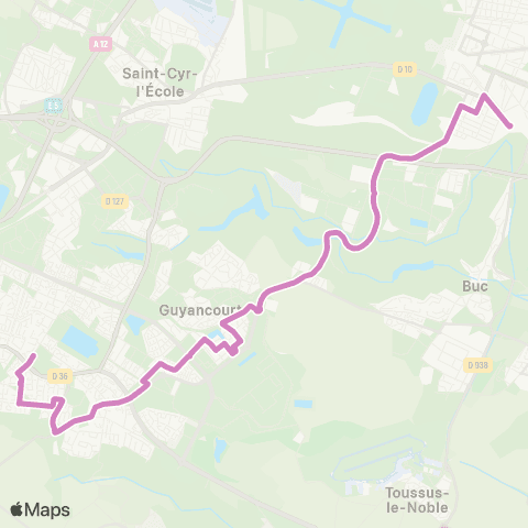Île-de-France Mobilités Chamfleury <> Versailles Chantiers Gare - Quai B map