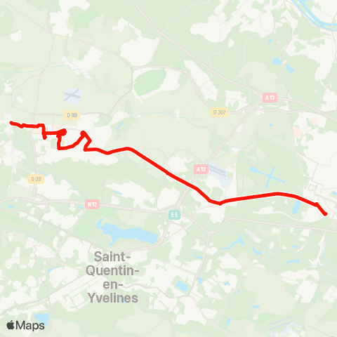 Île-de-France Mobilités Versailles Chantiers Gare - Quai J <> Gare de Plaisir Grignon - Quai 6 map