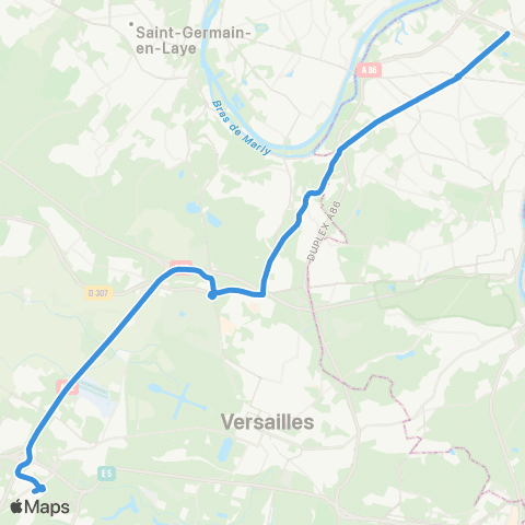 Île-de-France Mobilités Préf. des Hauts-de-Seine <> St-Quentin - Gare rout. des Prés - Dépose map