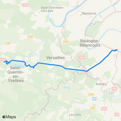 Île-de-France Mobilités Prague <> Porte d'Orléans map