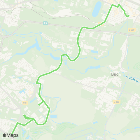 Île-de-France Mobilités Gare rout. de Versailles Chantiers - Quai H <> Mérantais map