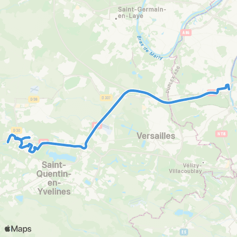 Île-de-France Mobilités ZI les Gâtines <> Parc de Saint-Cloud map