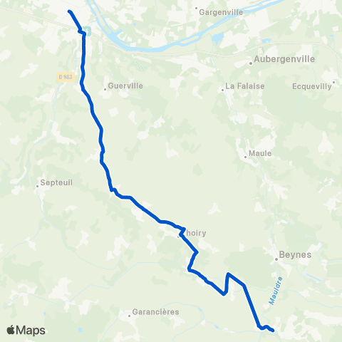 Île-de-France Mobilités Lycée Viollet le Duc - Gare rout. <> Pl. Bieuville map