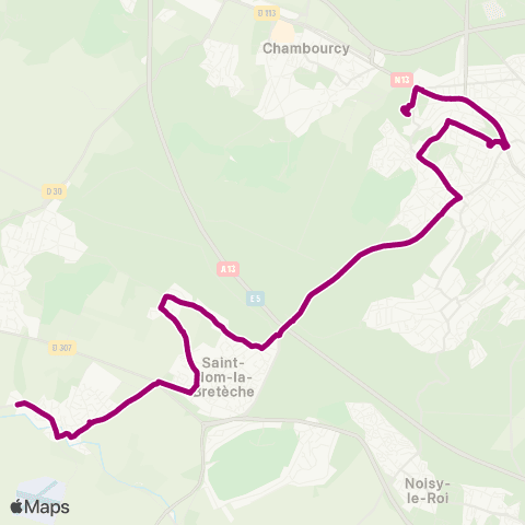 Île-de-France Mobilités Sucrerie <> Lycée International map