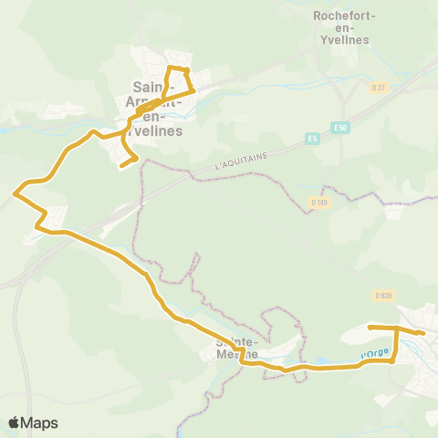 Île-de-France Mobilités Gare de Dourdan <> Zone Industrielle map