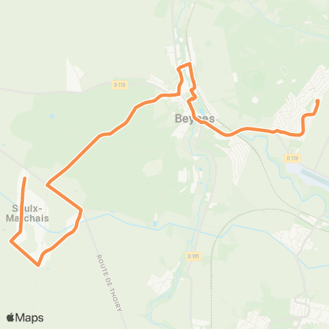 Île-de-France Mobilités Collège François Rabelais <> La Coudraie map