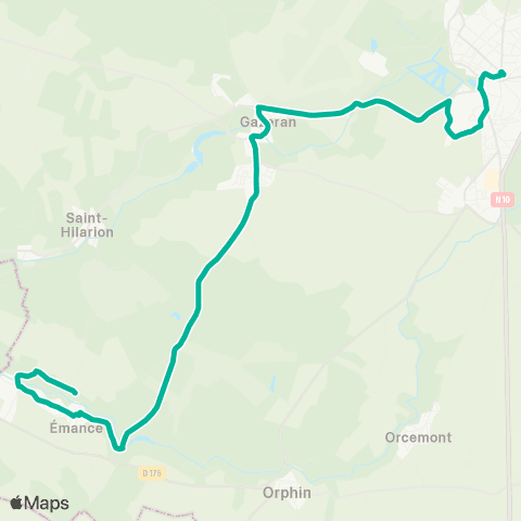 Île-de-France Mobilités Gare de Rambouillet - Prud'Homme <> Rue de St Hilarion map