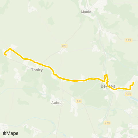 Île-de-France Mobilités Collège François Rabelais <> Vallée Penaut map