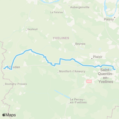 Île-de-France Mobilités ZAC la Prévôté <> St-Quentin - Gare rout. Paul Delouvrier map