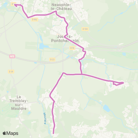 Île-de-France Mobilités Lycée Violet le Duc <> Collège François Rabelais map