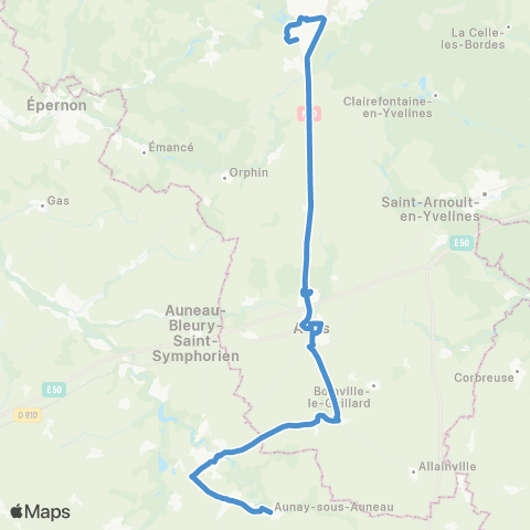 Île-de-France Mobilités Libération <> Gare de Rambouillet - Prairie map