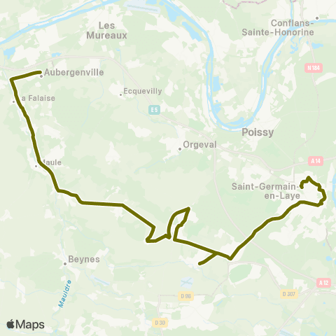 Île-de-France Mobilités Gallieni <> D 113 map