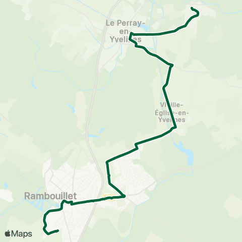 Île-de-France Mobilités Collège Racinay <> Place des Fêtes map