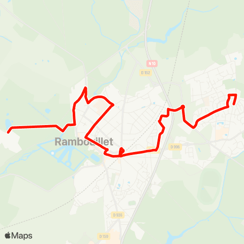Île-de-France Mobilités Groussay <> Rouget de Lisle map