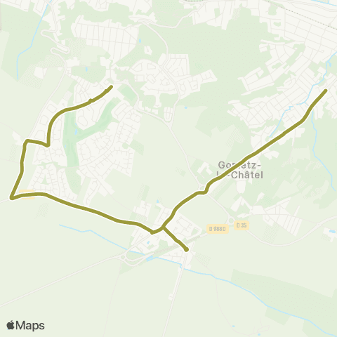 Île-de-France Mobilités Marché Goussons <> Fauvettes map